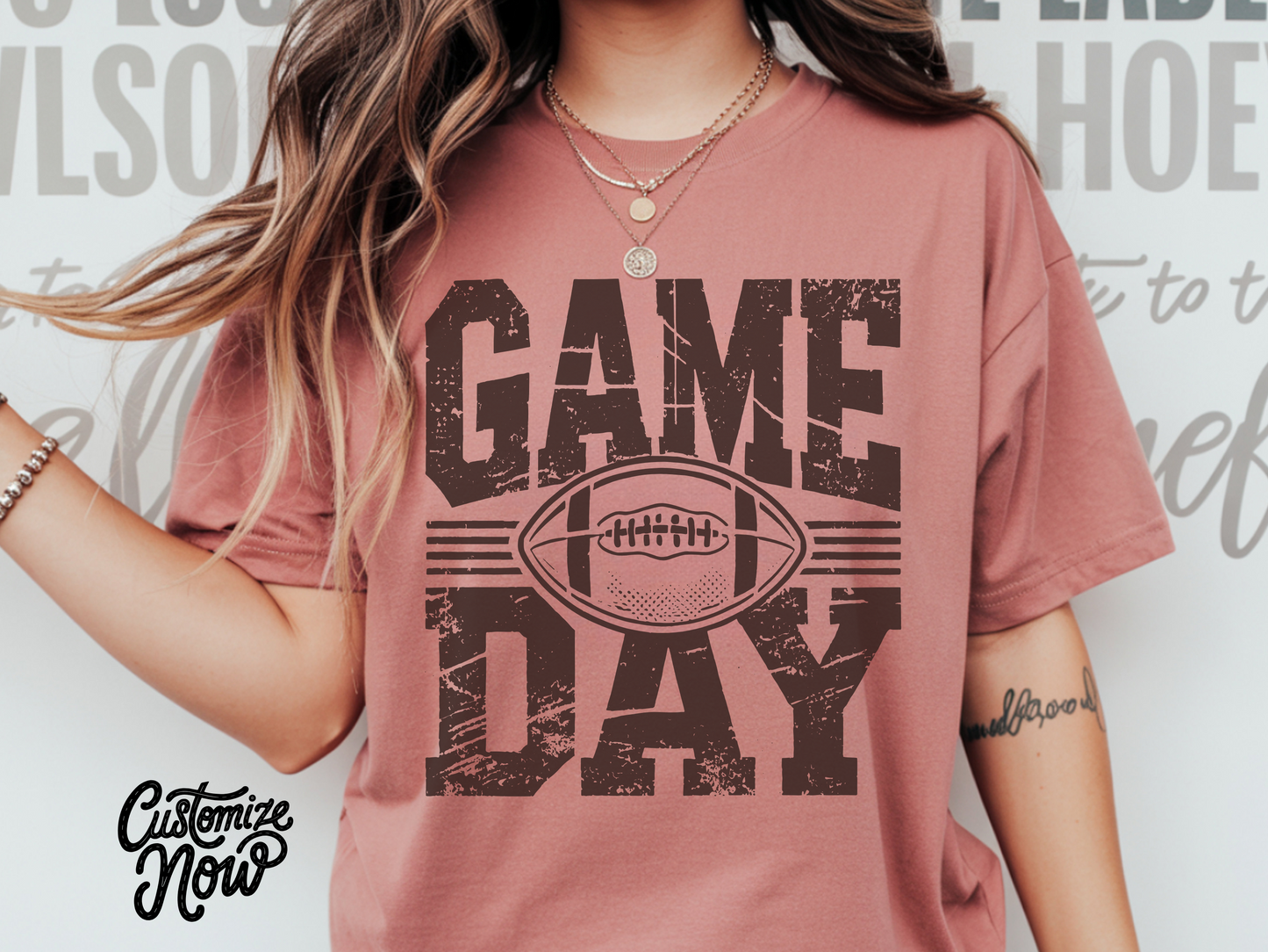 Game Day Football Shirt | Vintage Gameday Tee for Women | Retro Distressed Tailgate T-Shirt