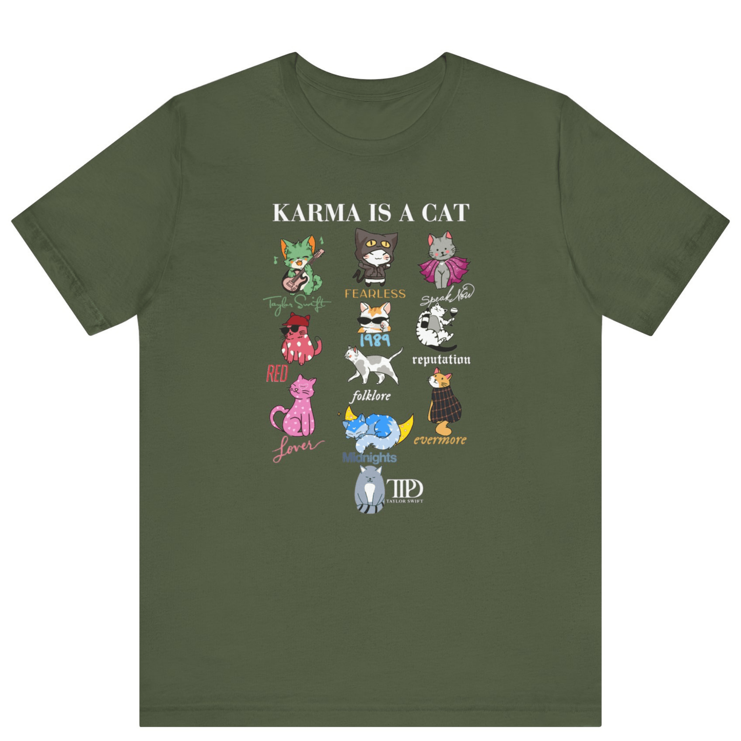Karma Is A Cat Taylor Swift Themed T-shirt - Off Bubble
