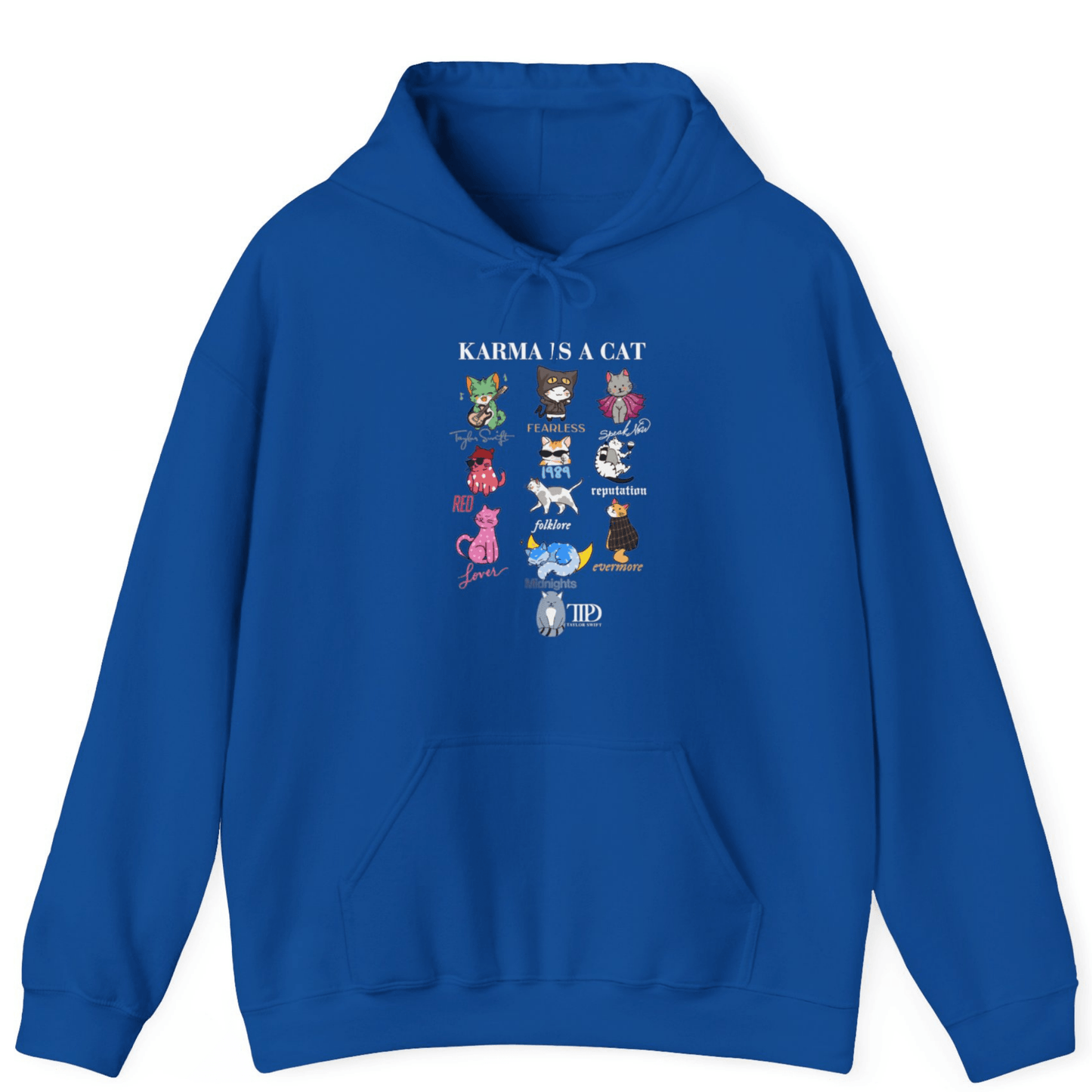 Karma Is A Cat Hoodie | Super Soft Gildan & Bella Canvas - Off Bubble