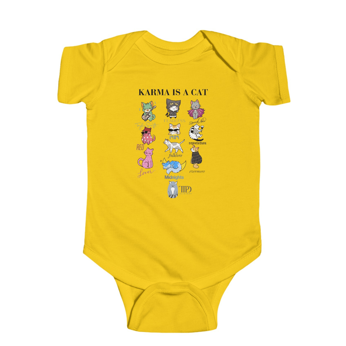 Karma Is A Cat Taylor Swift Baby Onesie - Off Bubble