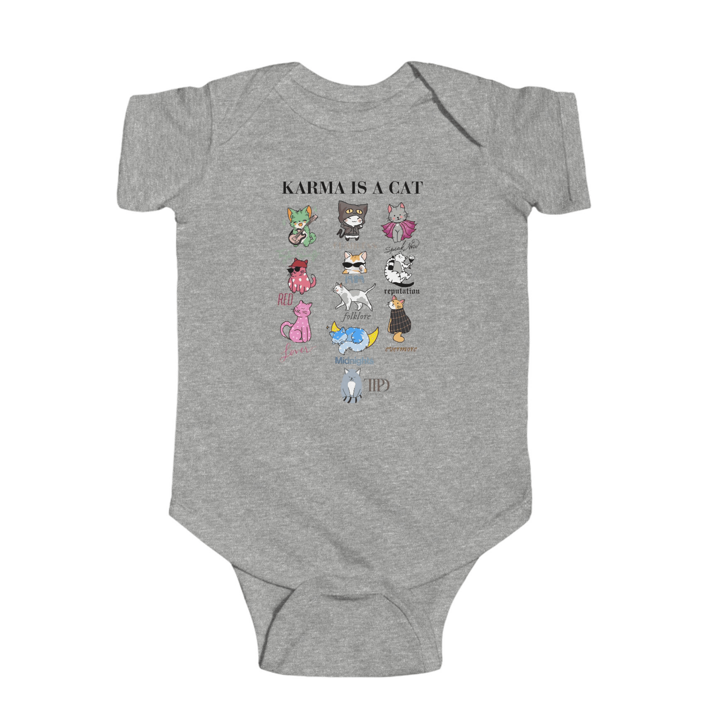 Karma Is A Cat Taylor Swift Baby Onesie - Off Bubble