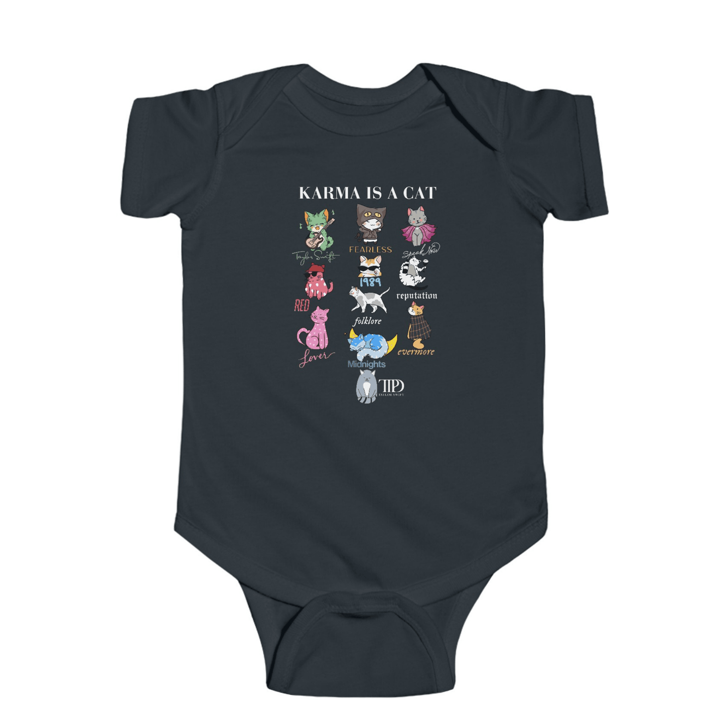 Karma Is A Cat Taylor Swift Baby Onesie - Off Bubble