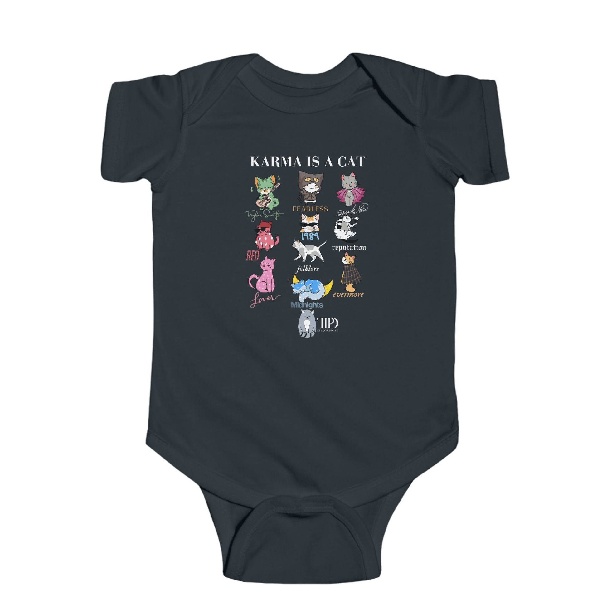 Karma Is A Cat Taylor Swift Baby Onesie - Off Bubble