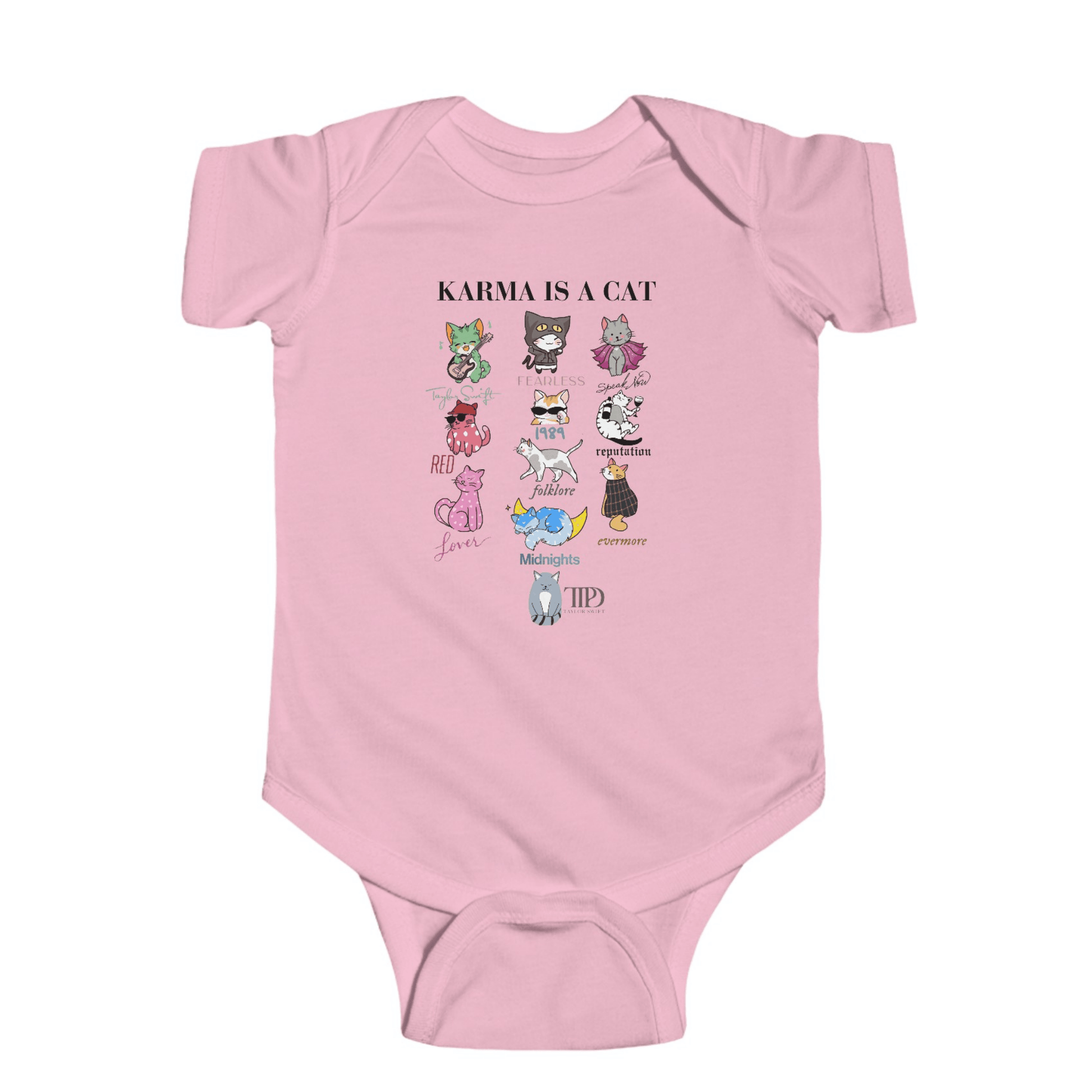 Karma Is A Cat Taylor Swift Baby Onesie - Off Bubble