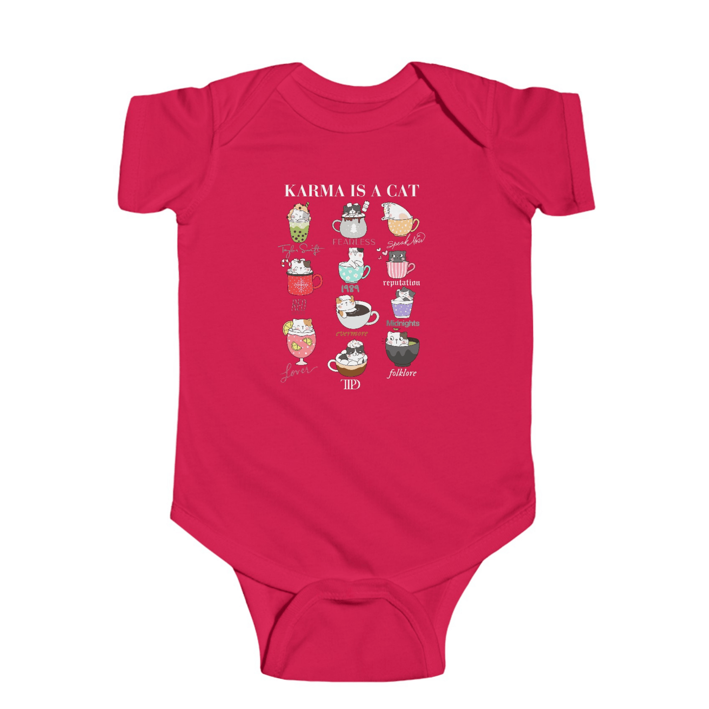 Karma Is A Cat Taylor Swift Baby Onesie - Off Bubble