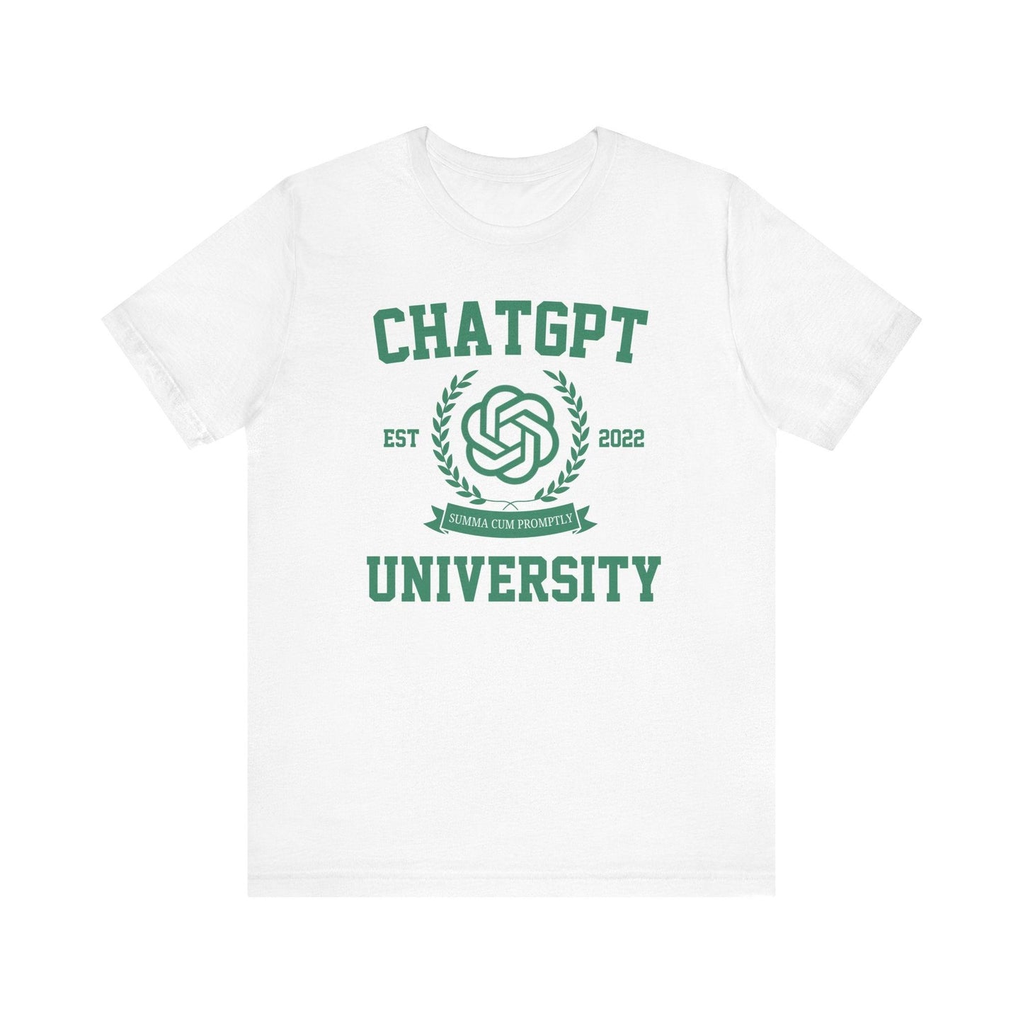 ChatGPT University T-shirt| Funny Graduation Unisex Tee - Off Bubble