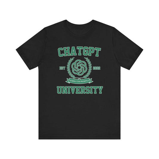 ChatGPT University T-shirt| Funny Graduation Unisex Tee - Off Bubble