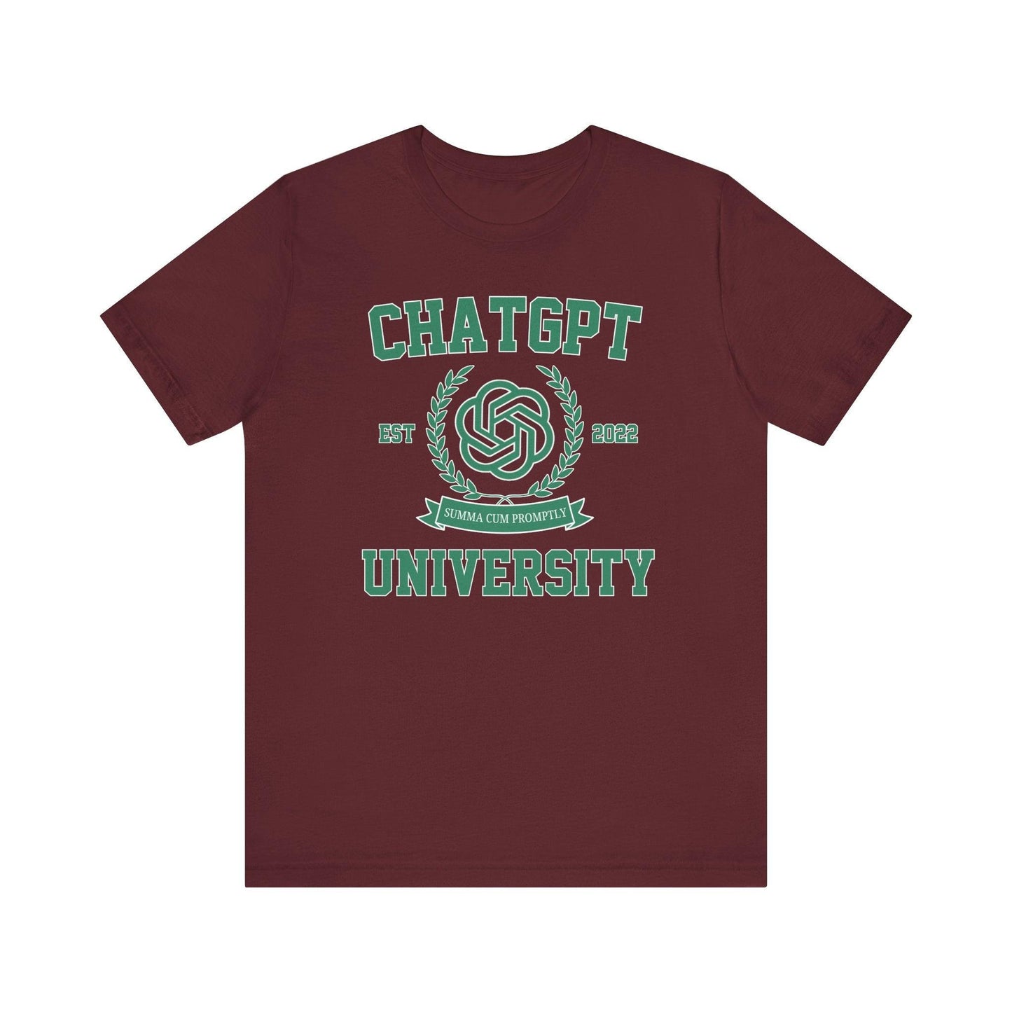 ChatGPT University T-shirt| Funny Graduation Unisex Tee - Off Bubble