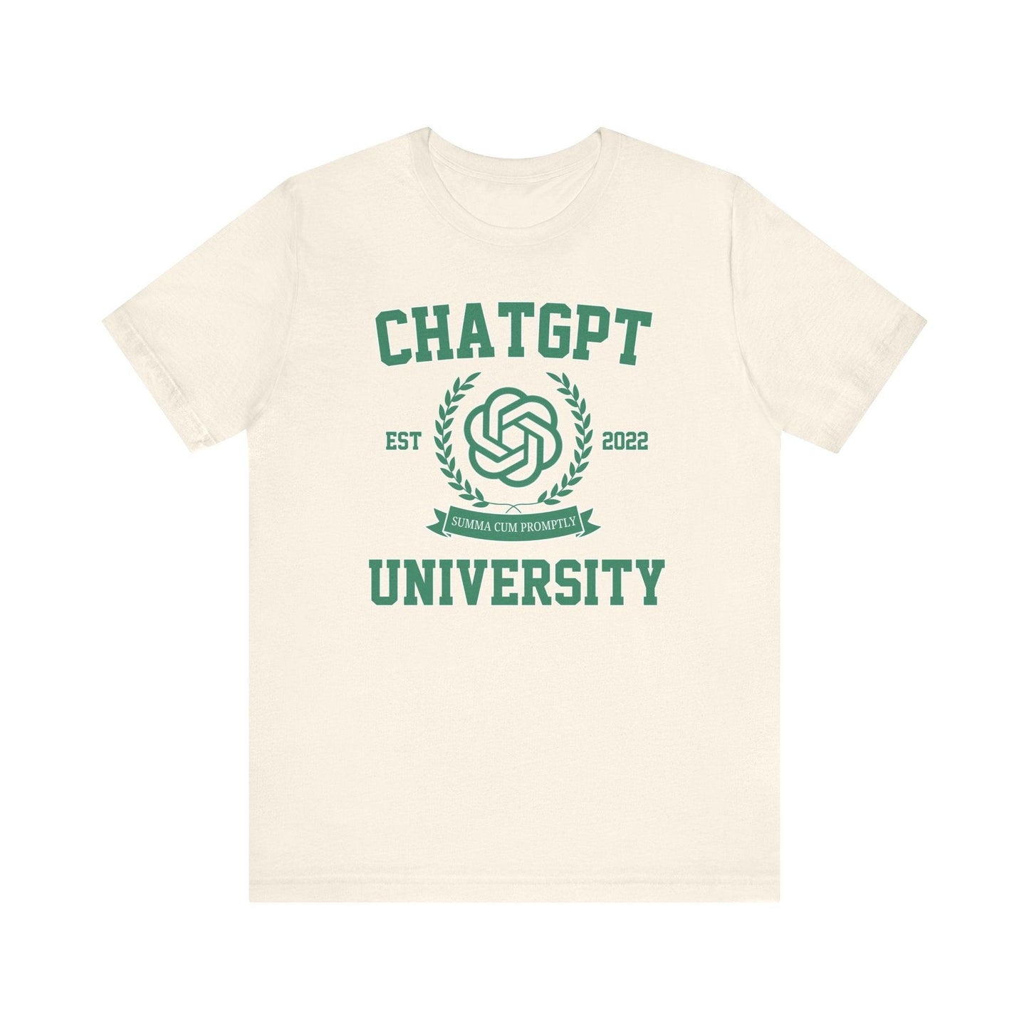 ChatGPT University T-shirt| Funny Graduation Unisex Tee - Off Bubble