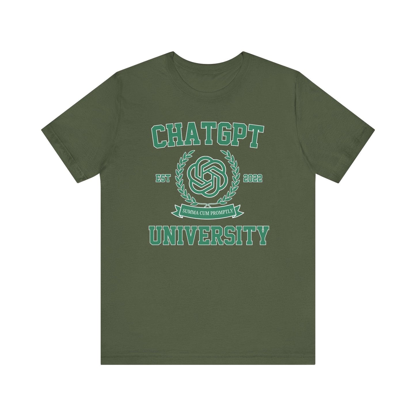 ChatGPT University T-shirt| Funny Graduation Unisex Tee - Off Bubble