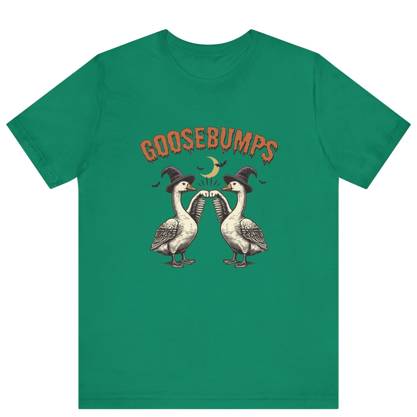 Goose Bumps Unisex T-Shirt | Funny Silly Goose Halloween Shirt - Off Bubble