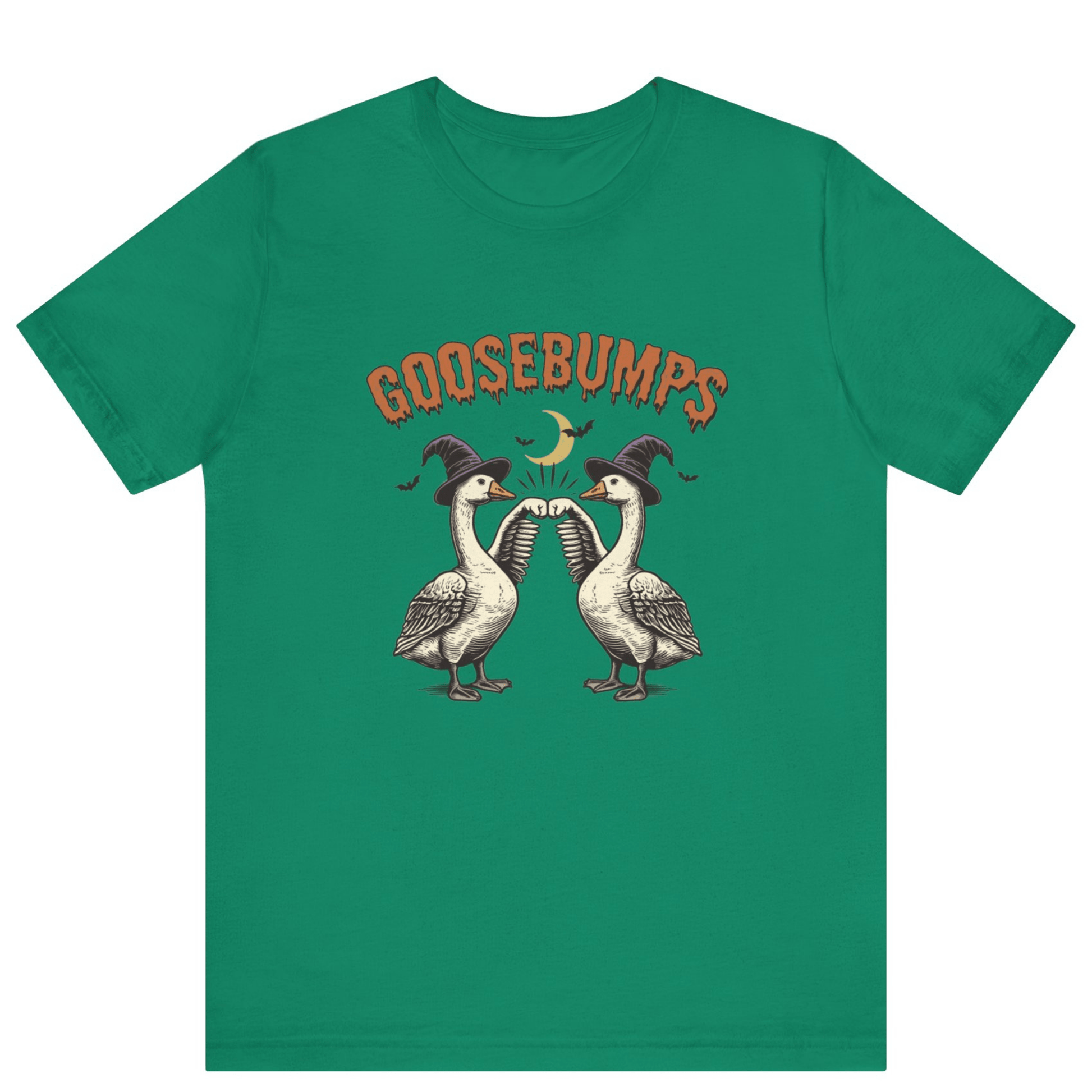 Goose Bumps Unisex T-Shirt | Funny Silly Goose Halloween Shirt - Off Bubble