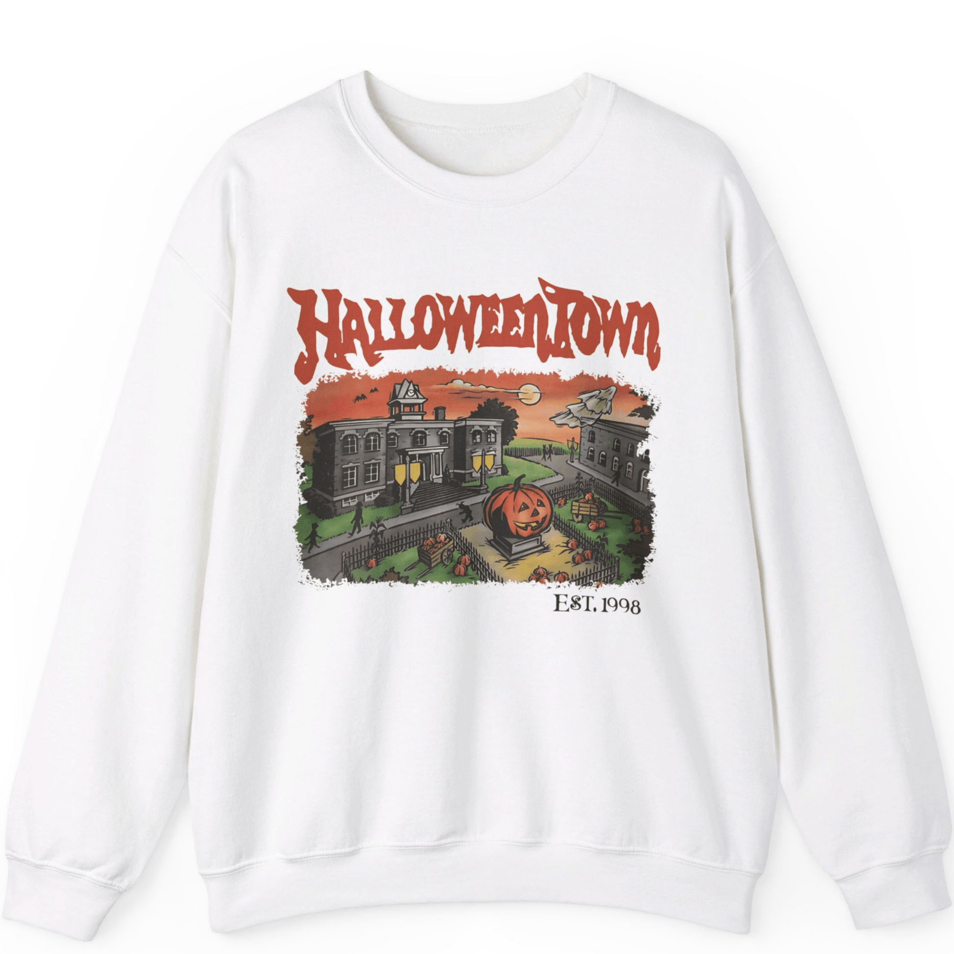 Halloweentown Est 1998 Sweatshirt, Halloweentown University| Retro Halloweentown Sweatshirt - Off Bubble