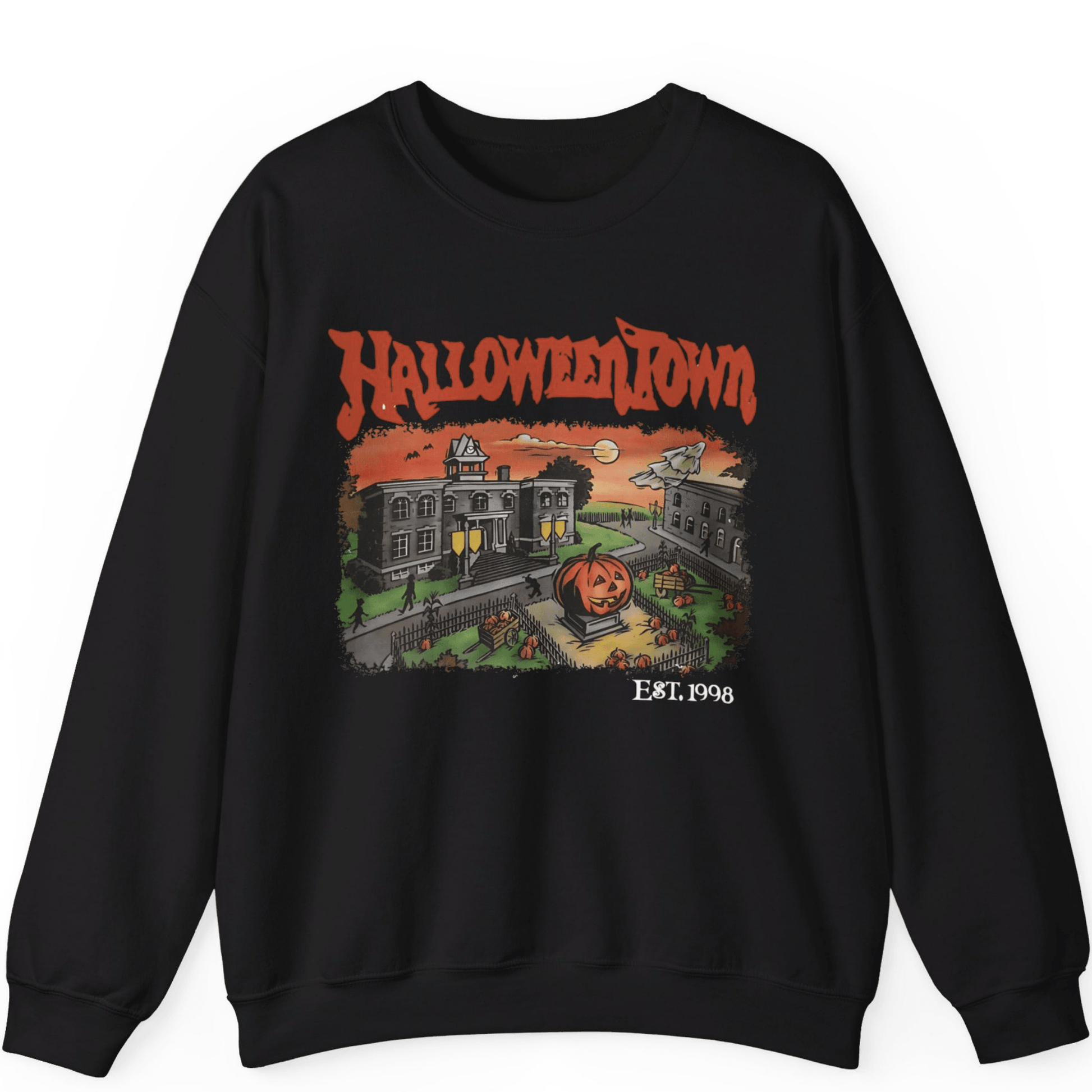 Halloweentown Est 1998 Sweatshirt, Halloweentown University| Retro Halloweentown Sweatshirt - Off Bubble