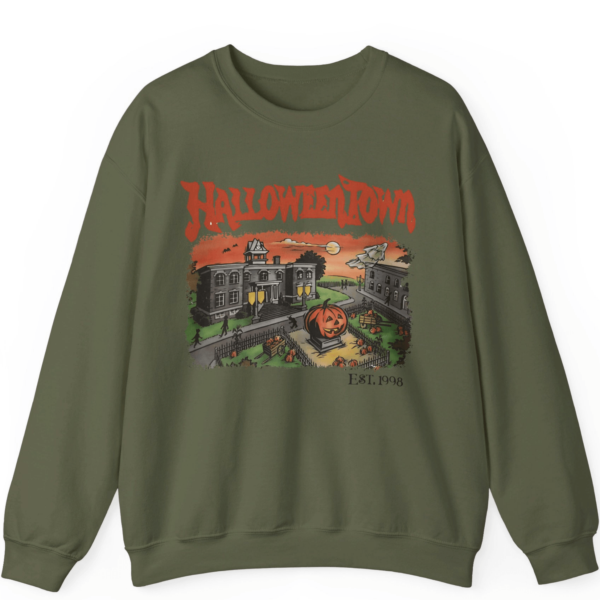 Halloweentown Est 1998 Sweatshirt, Halloweentown University| Retro Halloweentown Sweatshirt - Off Bubble