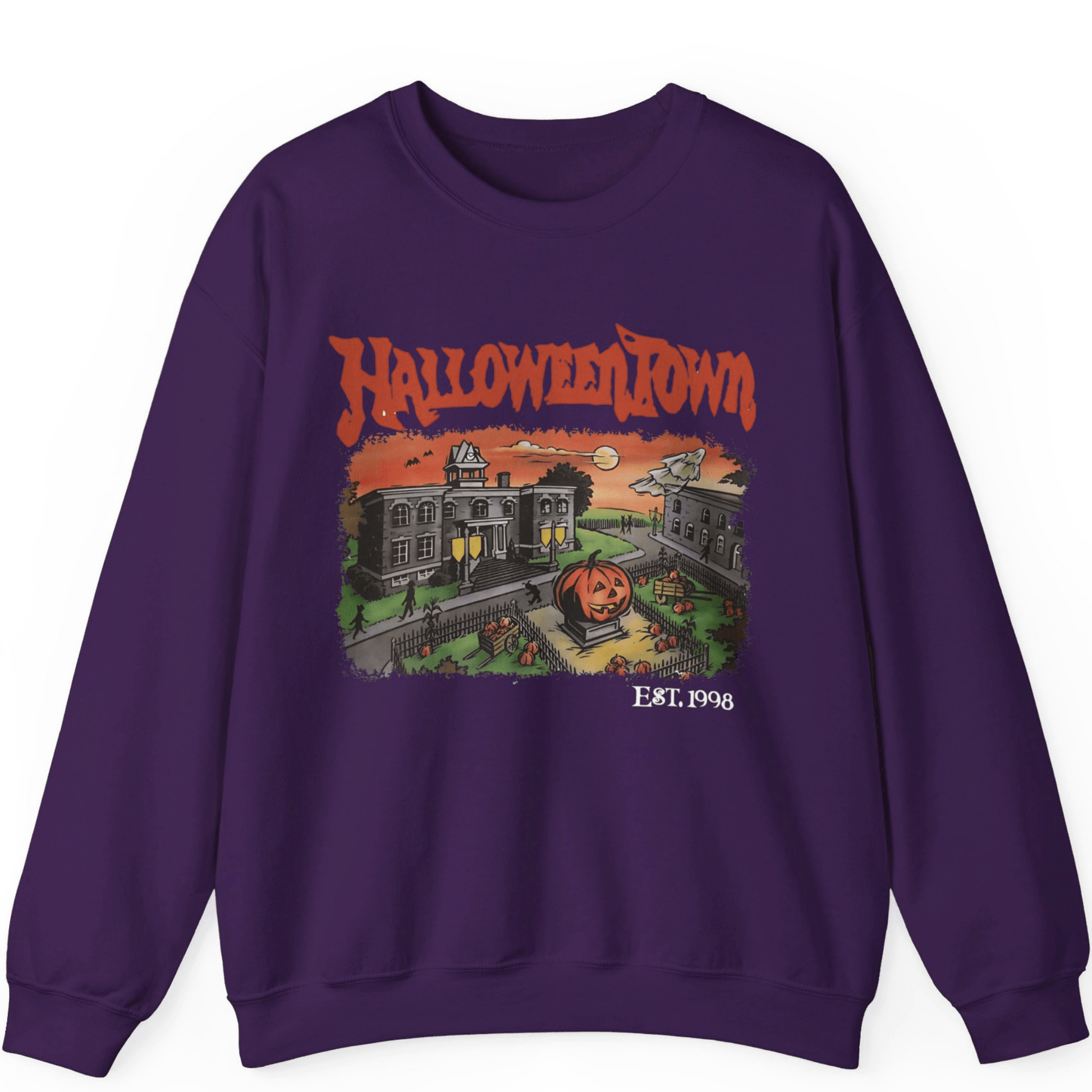 Halloweentown Est 1998 Sweatshirt, Halloweentown University| Retro Halloweentown Sweatshirt - Off Bubble