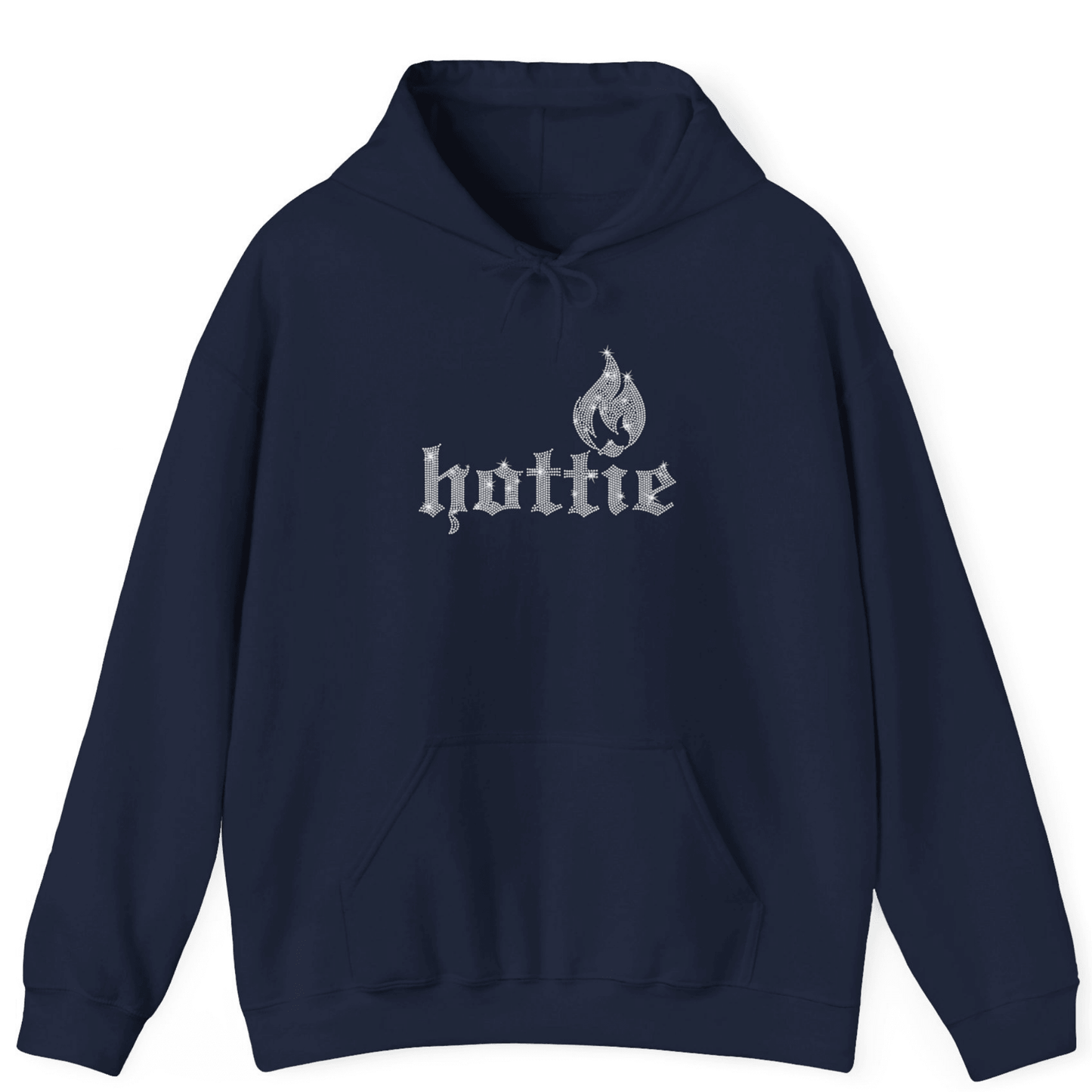 Rhinestone Hottie Hoodie | Unisex Bling Hoodie - Off Bubble