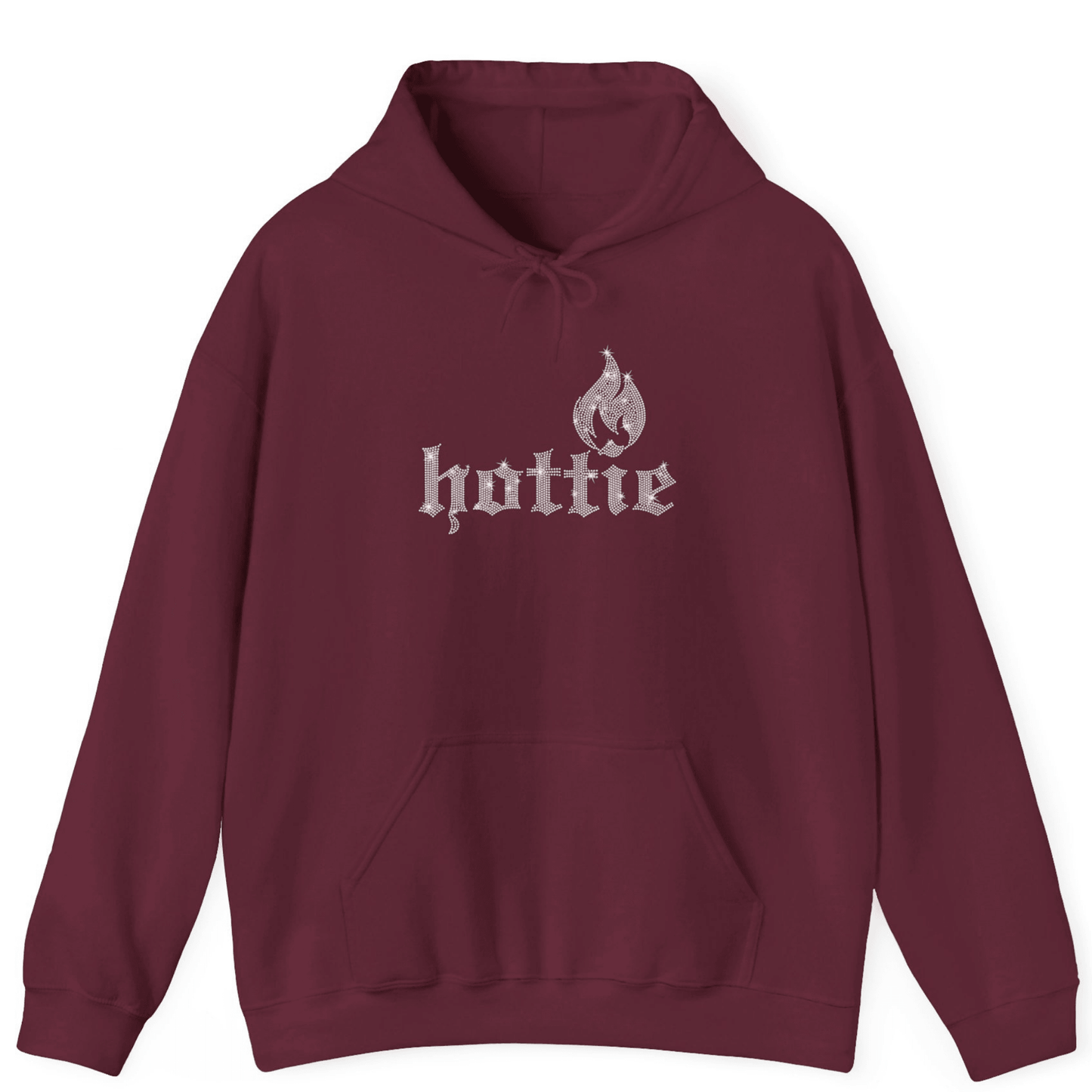 Rhinestone Hottie Hoodie | Unisex Bling Hoodie - Off Bubble