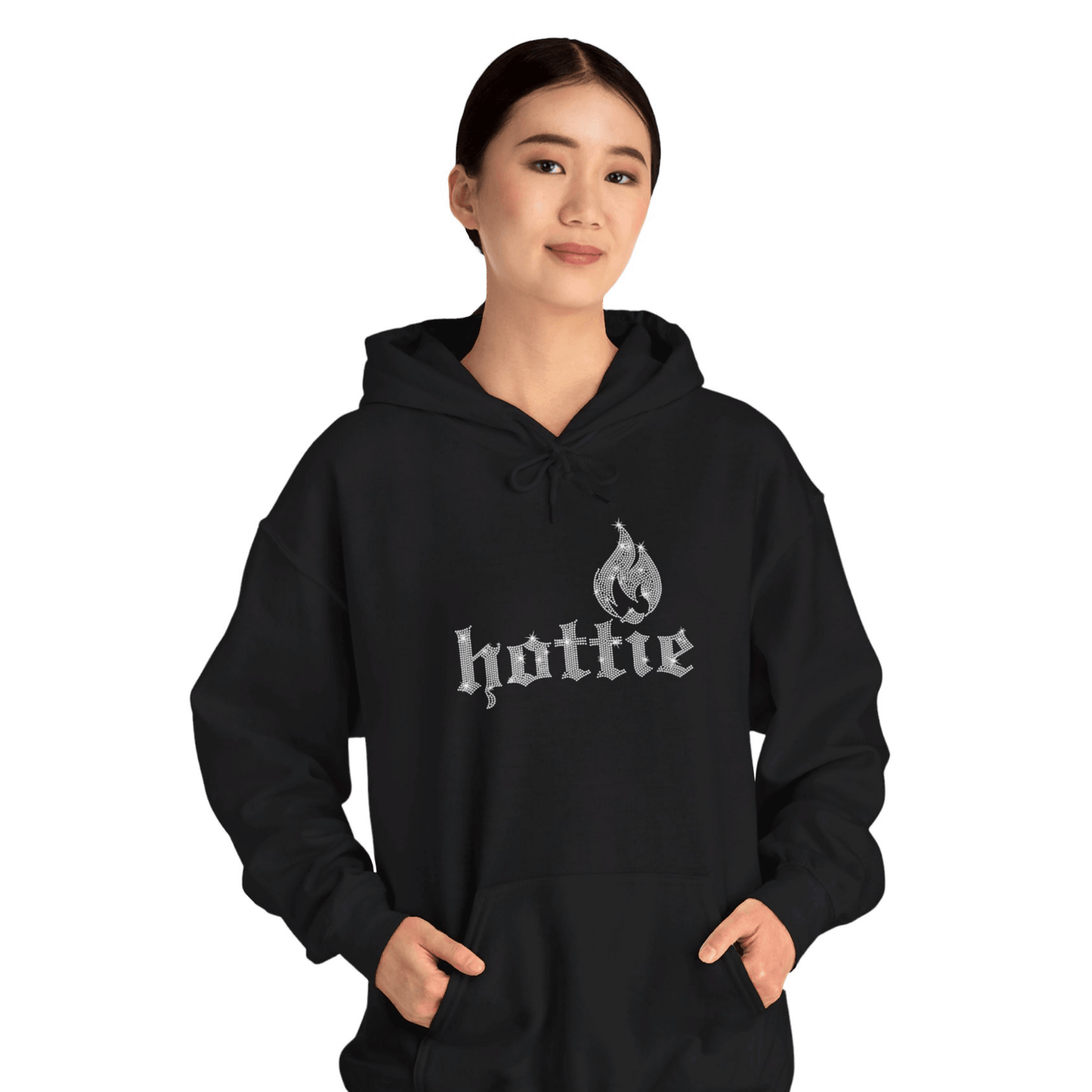 Rhinestone Hottie Hoodie | Unisex Bling Hoodie - Off Bubble