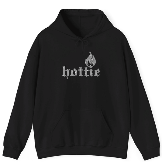Rhinestone Hottie Hoodie | Unisex Bling Hoodie - Off Bubble