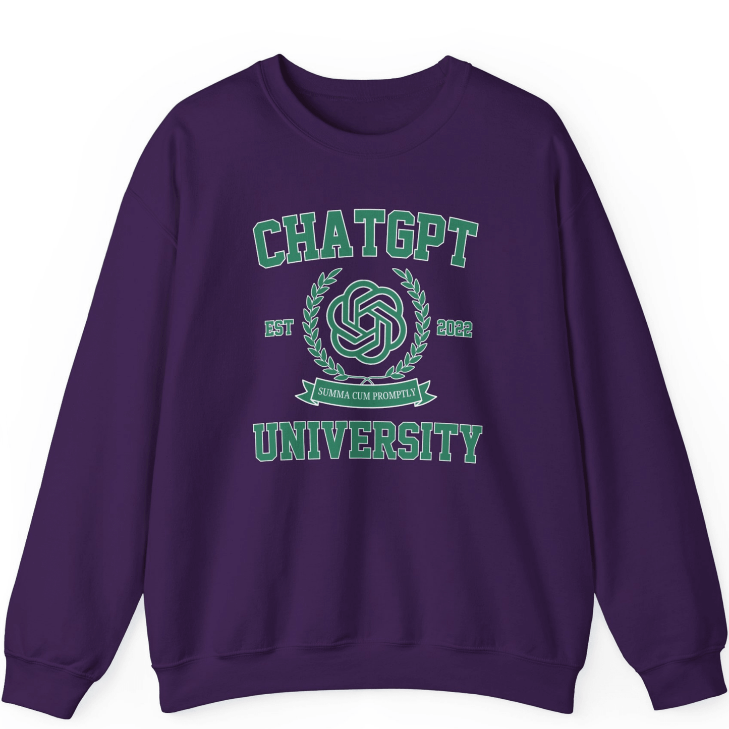ChatGPT University Sweatshirt | Funny Graduation Sweatshirt Gift - Off Bubble
