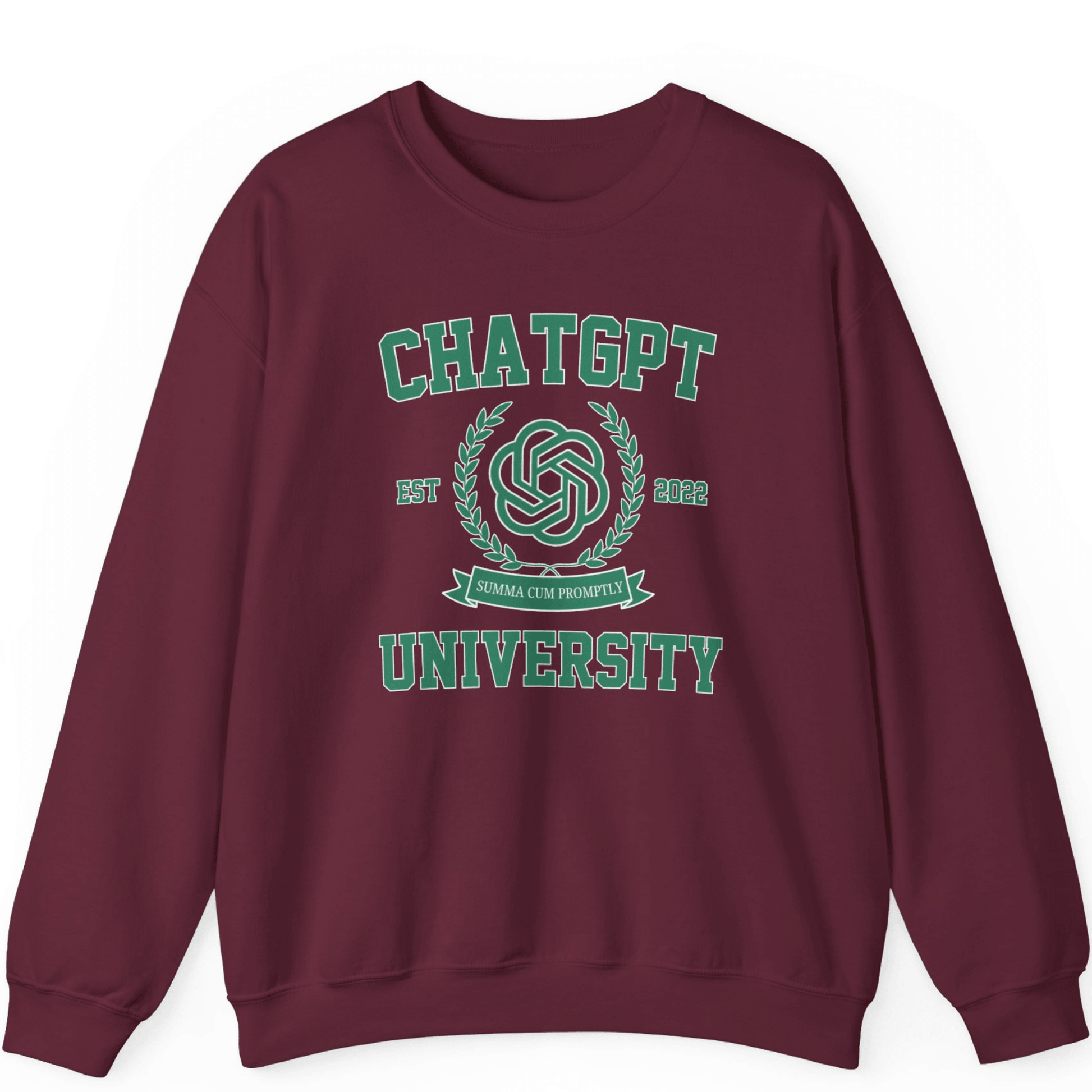 ChatGPT University Sweatshirt | Funny Graduation Sweatshirt Gift - Off Bubble
