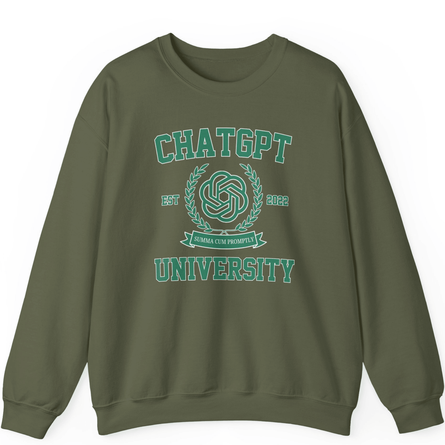 ChatGPT University Sweatshirt | Funny Graduation Sweatshirt Gift - Off Bubble