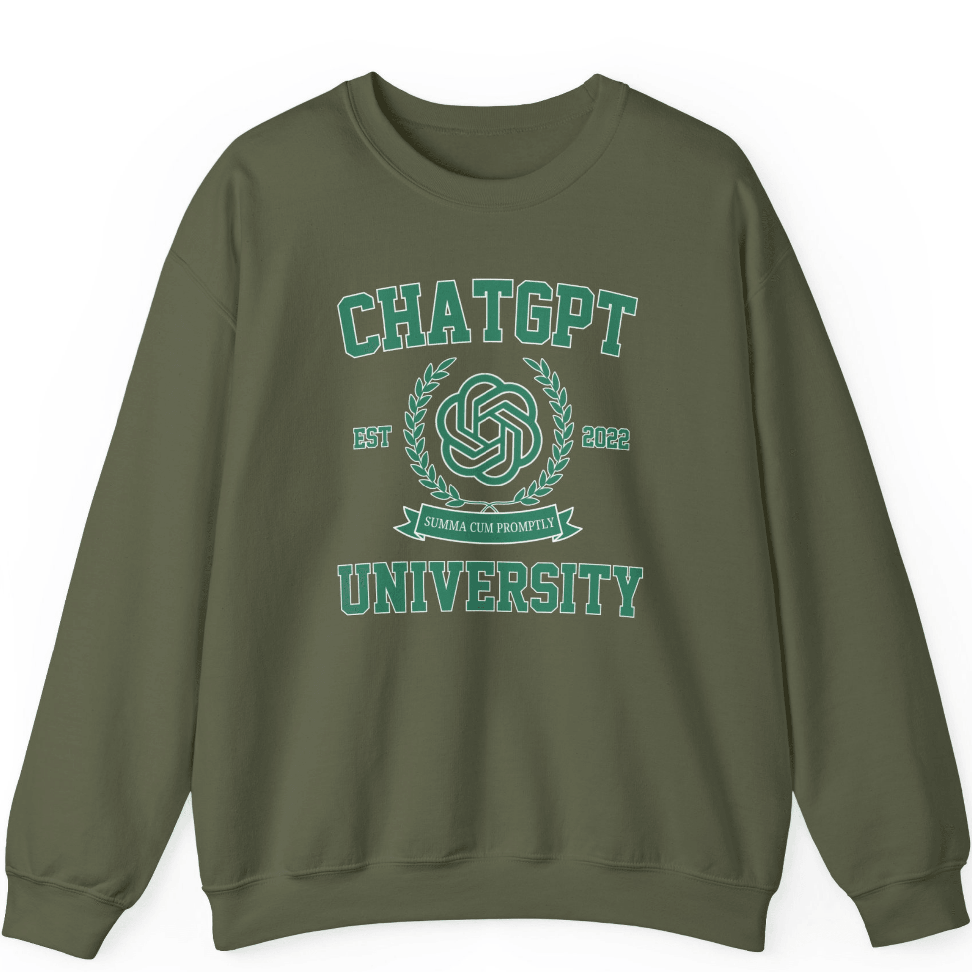 ChatGPT University Sweatshirt | Funny Graduation Sweatshirt Gift - Off Bubble