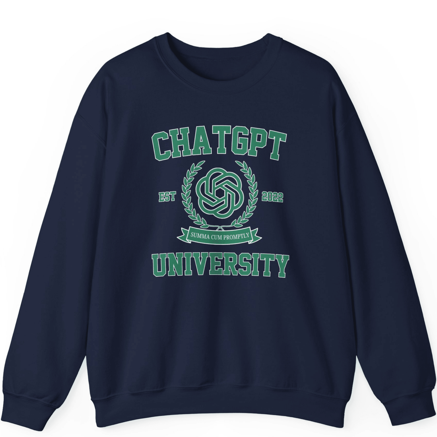 ChatGPT University Sweatshirt | Funny Graduation Sweatshirt Gift - Off Bubble
