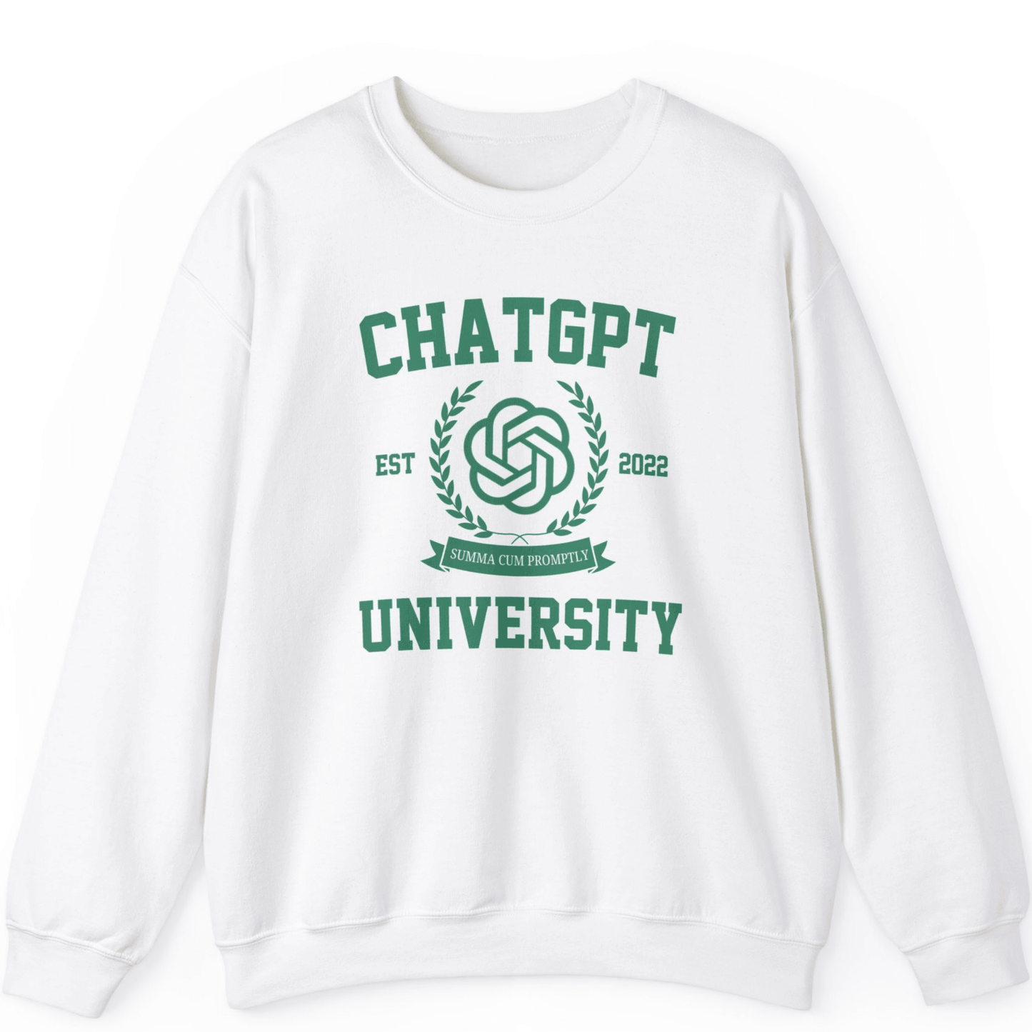 ChatGPT University Sweatshirt | Funny Graduation Sweatshirt Gift - Off Bubble