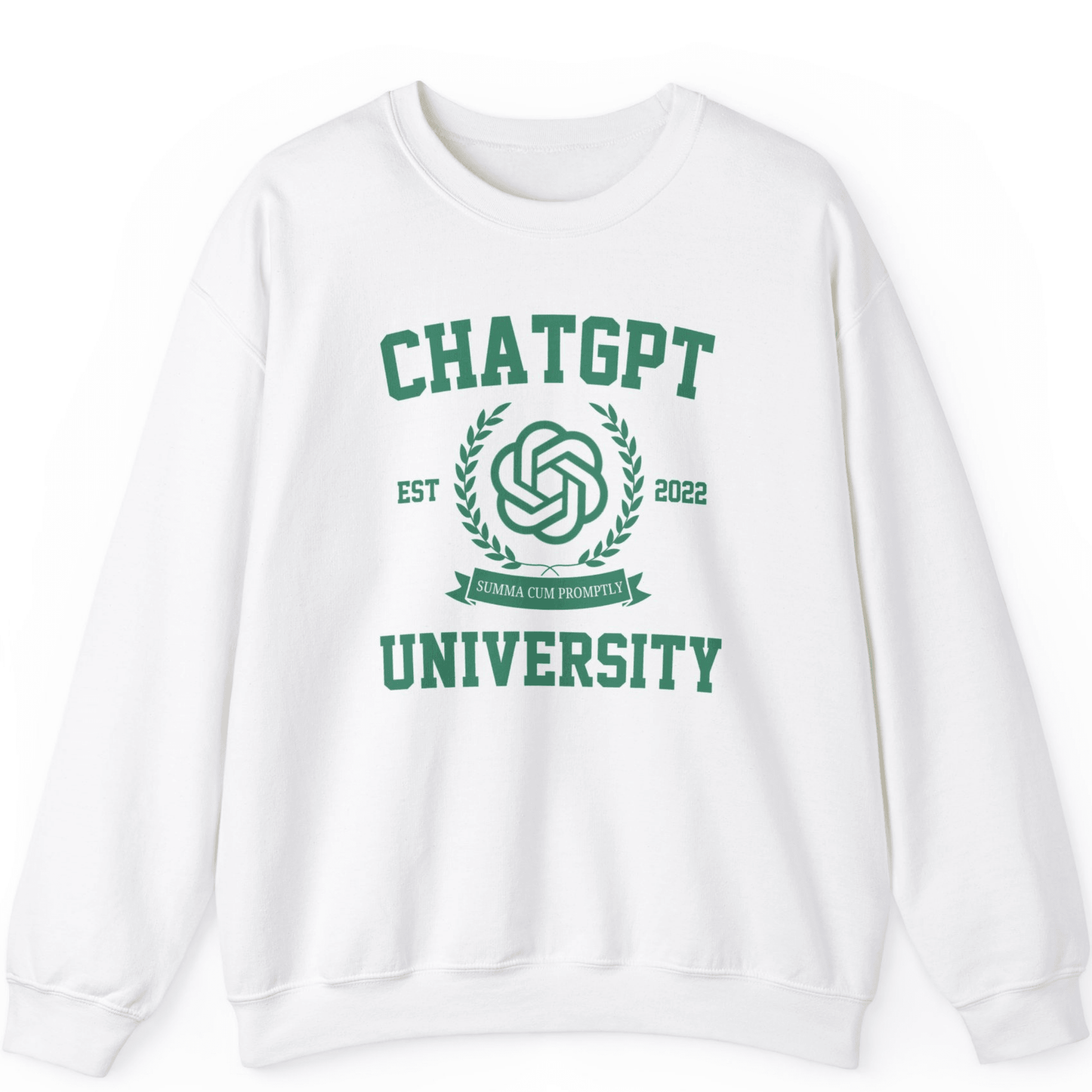 ChatGPT University Sweatshirt | Funny Graduation Sweatshirt Gift - Off Bubble