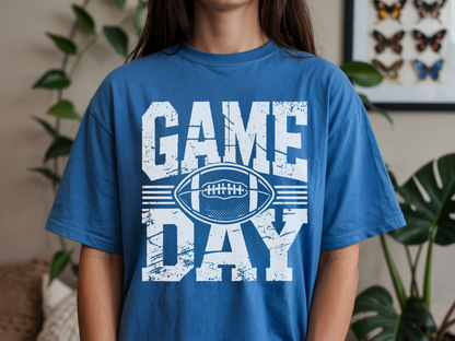 Game Day Football Shirt | Vintage Gameday Tee for Women | Retro Distressed Tailgate T-Shirt