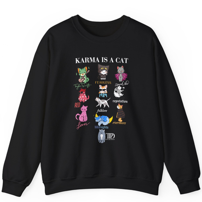 Karma Is A Cat Sweatshirts | Super Soft Custom Taylor Sweatshirts - Off Bubble 