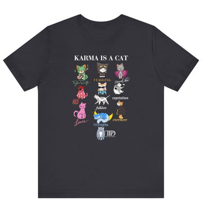 Karma Is A Cat Taylor Swift Themed T-shirt - Off Bubble 