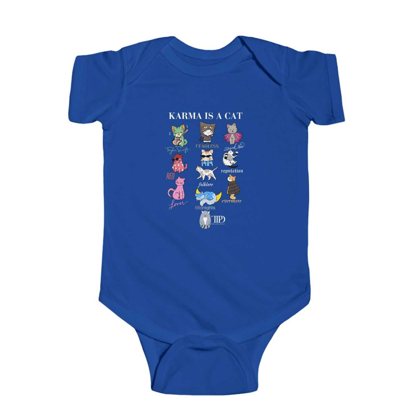 Karma Is A Cat Taylor Swift Baby Onesie - Off Bubble 