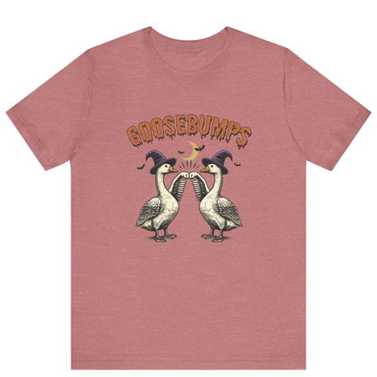 Halloween Goose Bumps Off Bubble Heather MauveT-shirt 