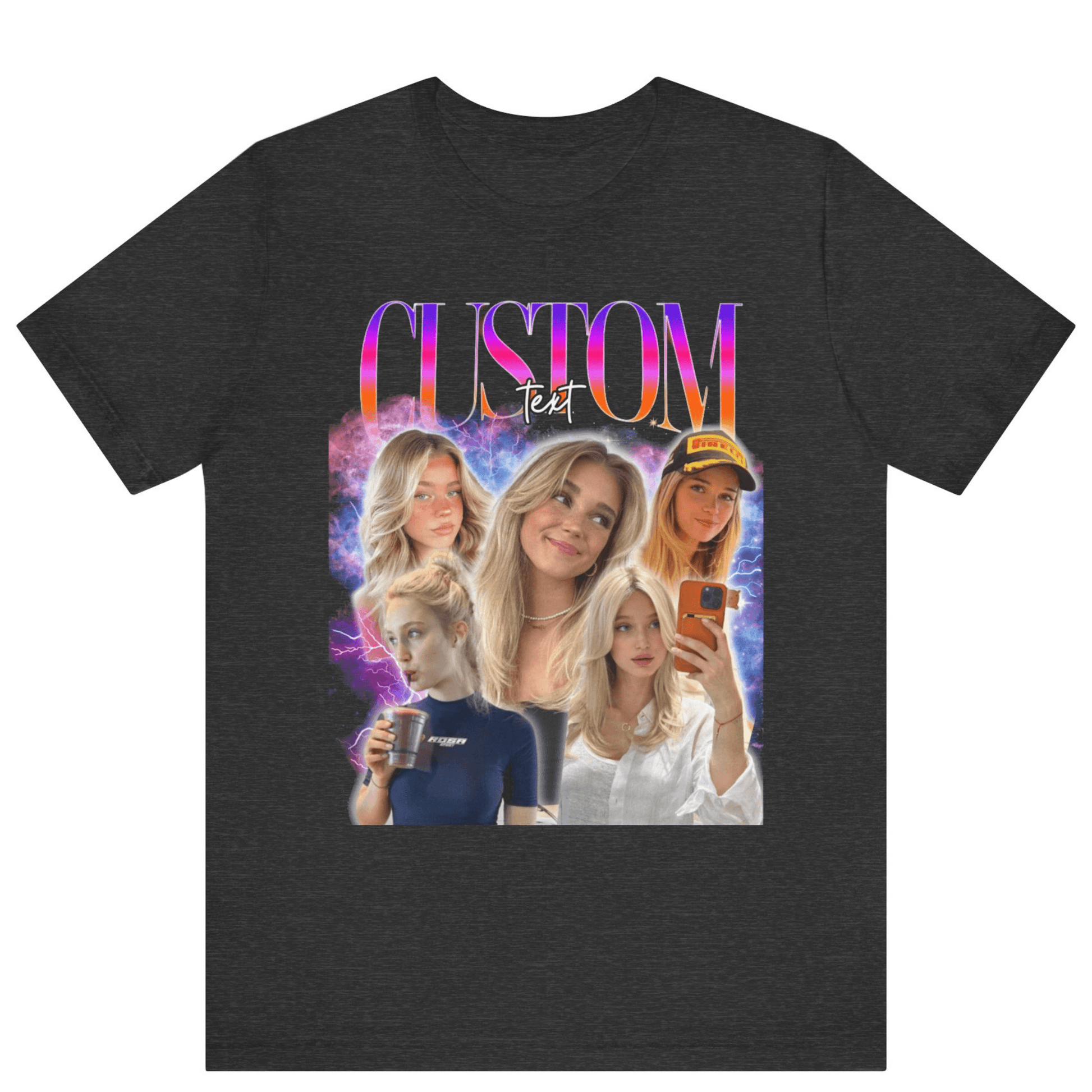 Personalized Retro Girlfriend Boyfriend Bootleg Rap Tee - Off Bubble