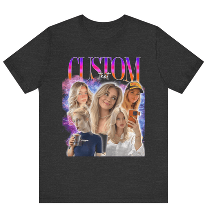 Personalized Retro Girlfriend Boyfriend Bootleg Rap Tee - Off Bubble