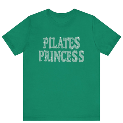 Pilates Princess Rhinestone Bling T-shirt | Women Gym T-shirt