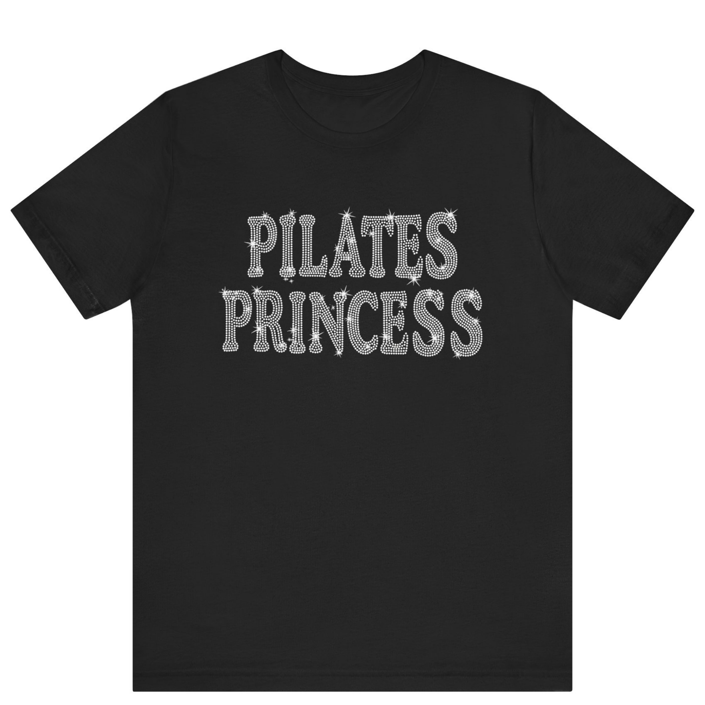 Pilates Princess Rhinestone Bling T-shirt | Women Gym T-shirt