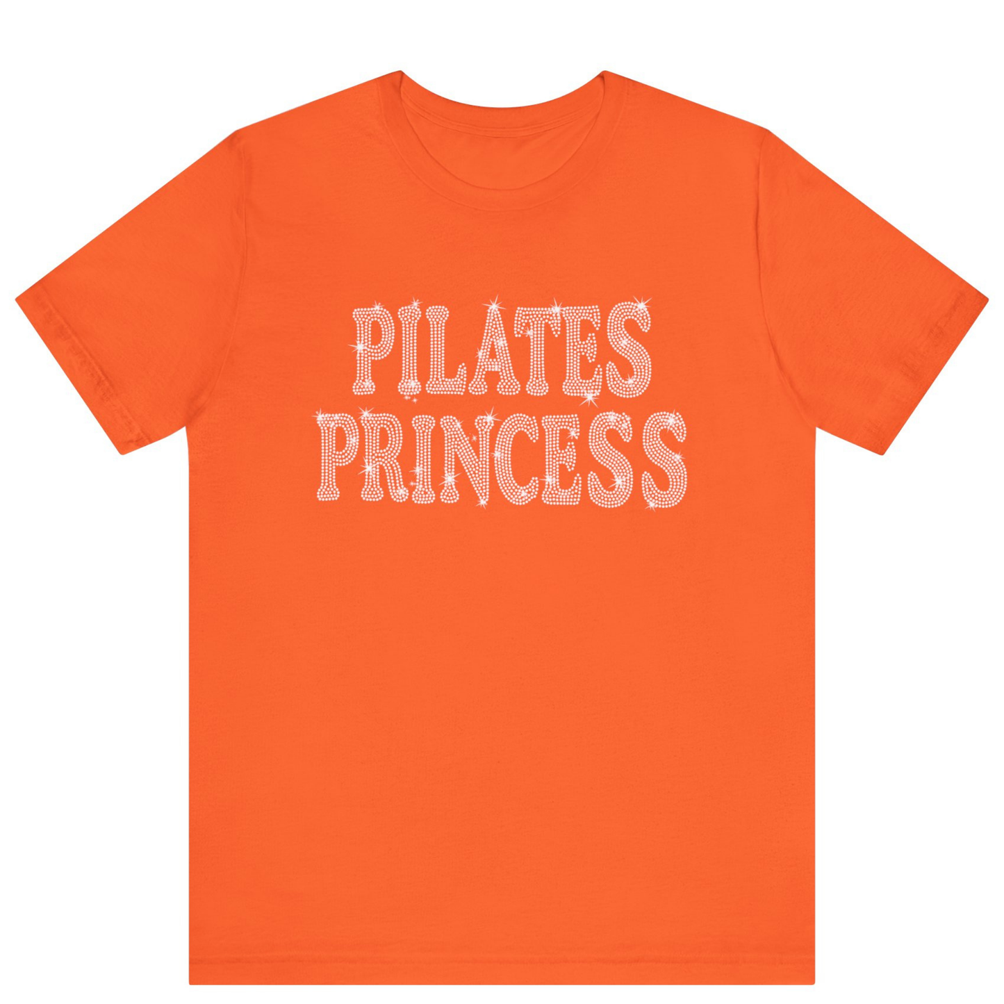 Pilates Princess Rhinestone Bling T-shirt | Women Gym T-shirt