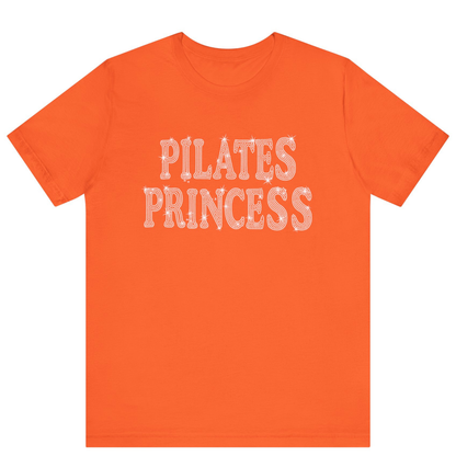 Pilates Princess Rhinestone Bling T-shirt | Women Gym T-shirt