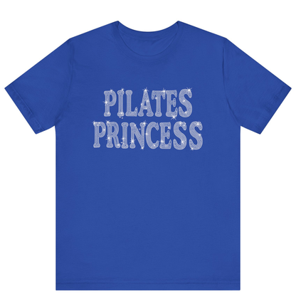 Pilates Princess Rhinestone Bling T-shirt | Women Gym T-shirt