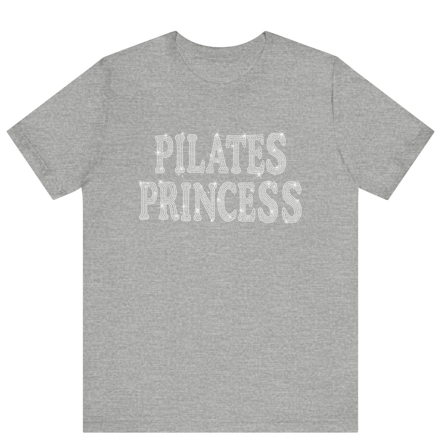 Pilates Princess Rhinestone Bling T-shirt | Women Gym T-shirt