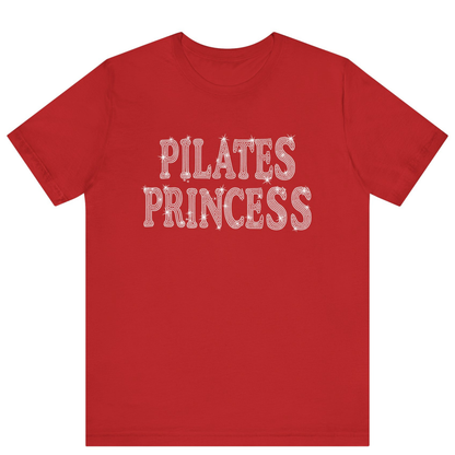 Pilates Princess Rhinestone Bling T-shirt | Women Gym T-shirt